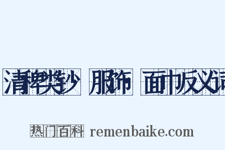 清稗类钞·服饰·面巾反义词是什么意思的图片